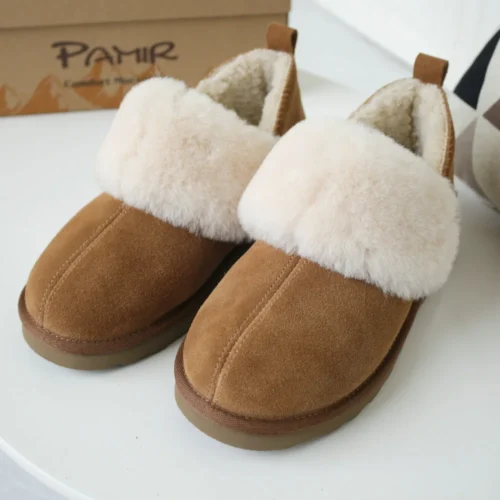PAMIR Women's Genuine Suede Slipper Boots SF628